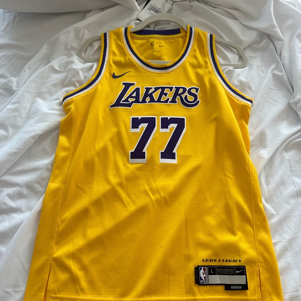 Nike Luka doncic Yellow and Purple Dri-FIT Jersey